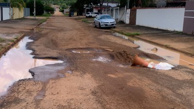 Buracos nas rias e avenidas