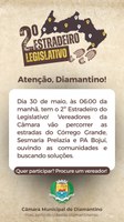 Vereadores realizam 2° “Estradeiro” no Córrego Grande, Sesmaria Prelazia e PA Bojuí