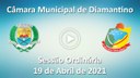 Sessão Ordinária de 19 de Abril de 2021